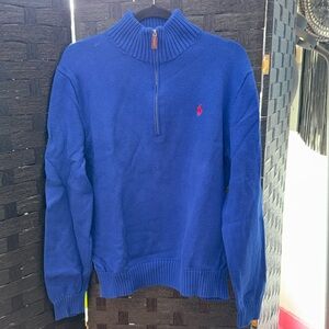 Polo Ralph Lauren Blue Sweater With Zipper